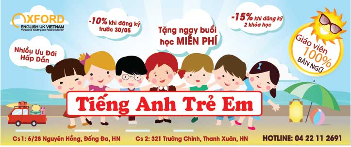 Khuyến mại lớp tiếng Anh trẻ em hè 2016